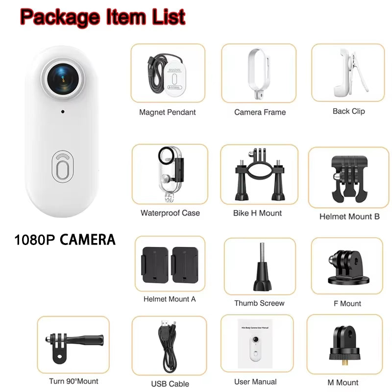 4K Wireless Mini Camera Consumer Grade Wifi Sports Camcorder Small Bicycle Body Action Cam Waterproof Vlogging Video Recorder